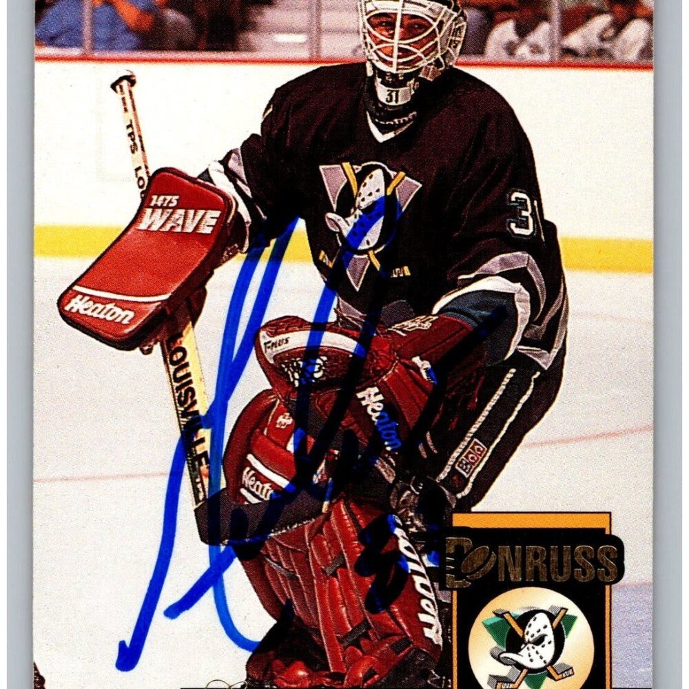 Guy Hebert Autographed Donruss 1993-94 Mighty Ducks Hockey Trading Card